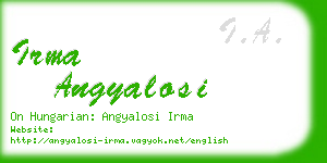 irma angyalosi business card